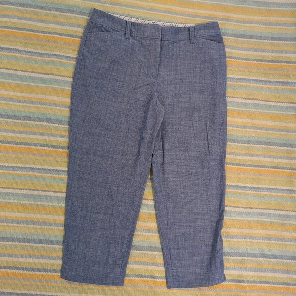 ⭐ Talbots Perfect Crop Chambray pants size 6P - Picture 3 of 10